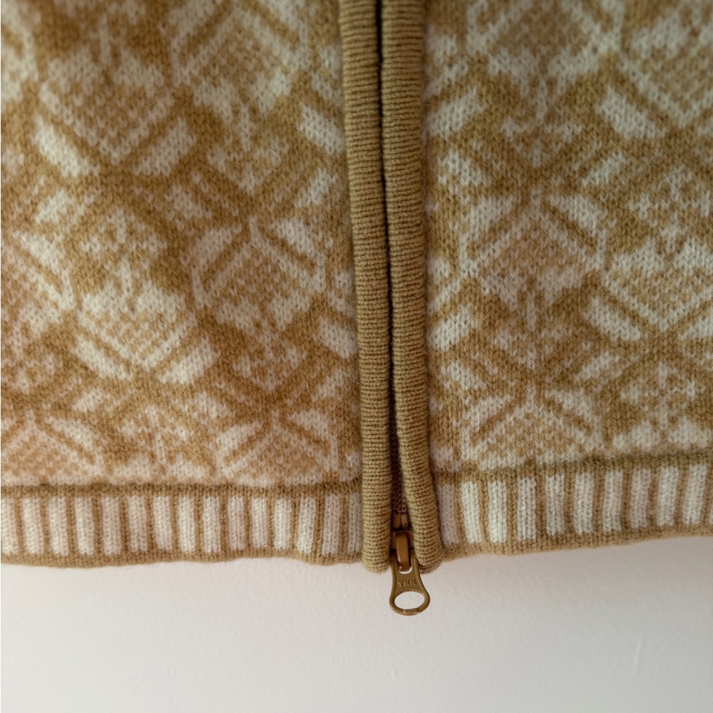 Fjallraven Snow Cardigan W in Dune Beige Yellow Size XS Wool Full Zip - Picture 8 of 16